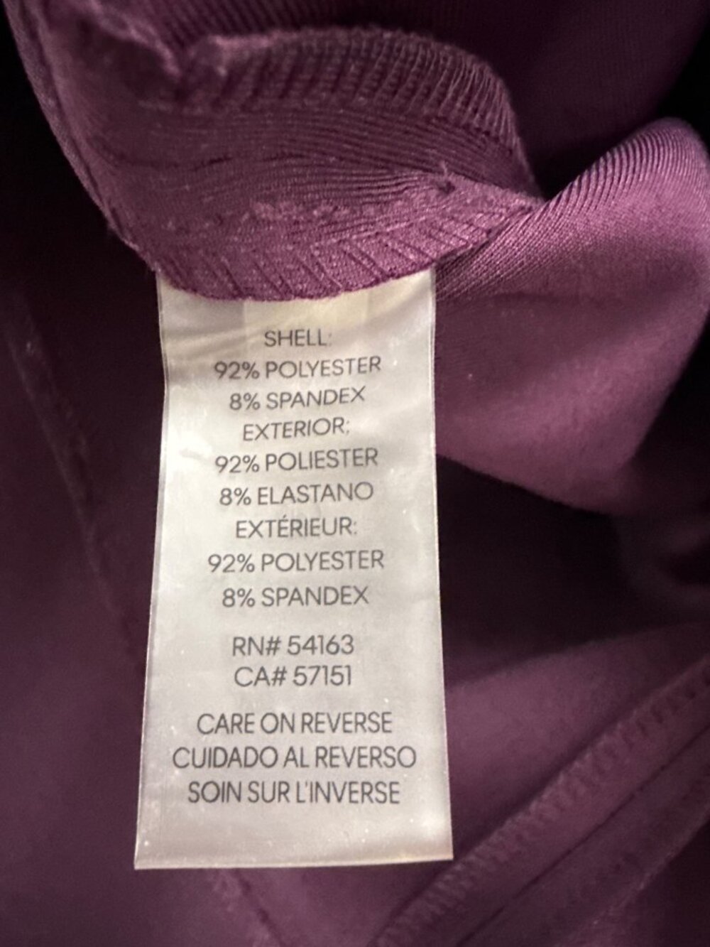 Calvin Klein Womens Purple Ruffled Neckline Sleeveless Sheath Dress Size 4 - Picture 7 of 8